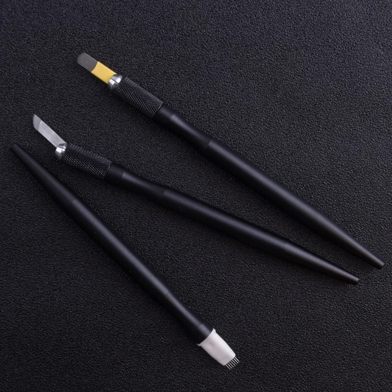 Embroidery Handmade Pen Eyebrow Pen Multi-use Eyebrow Pen Fog Pen Knife Holder Semi-permanent Embroidery Pen Supplies Complete Set of Tools