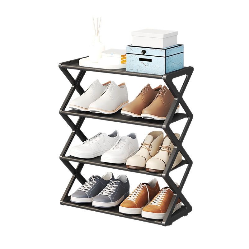 Multifunctional Simple X-Shaped Combination Shoe Rack for Dormitory and Home Use, Metal Multi-Layer Shoe Cabinet Storage Rack for Placing at the Entrance