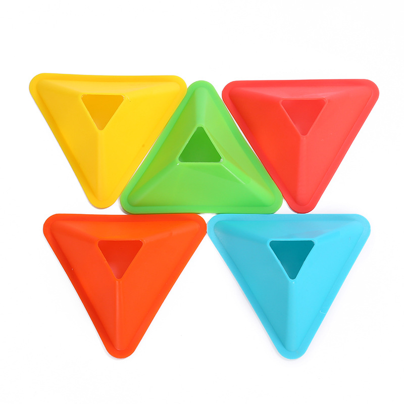 Оборудование для футбольного тренинга с треугольным логотипом, вспомогательное оборудование для баскетбола, препятствия, детский треугольный конус