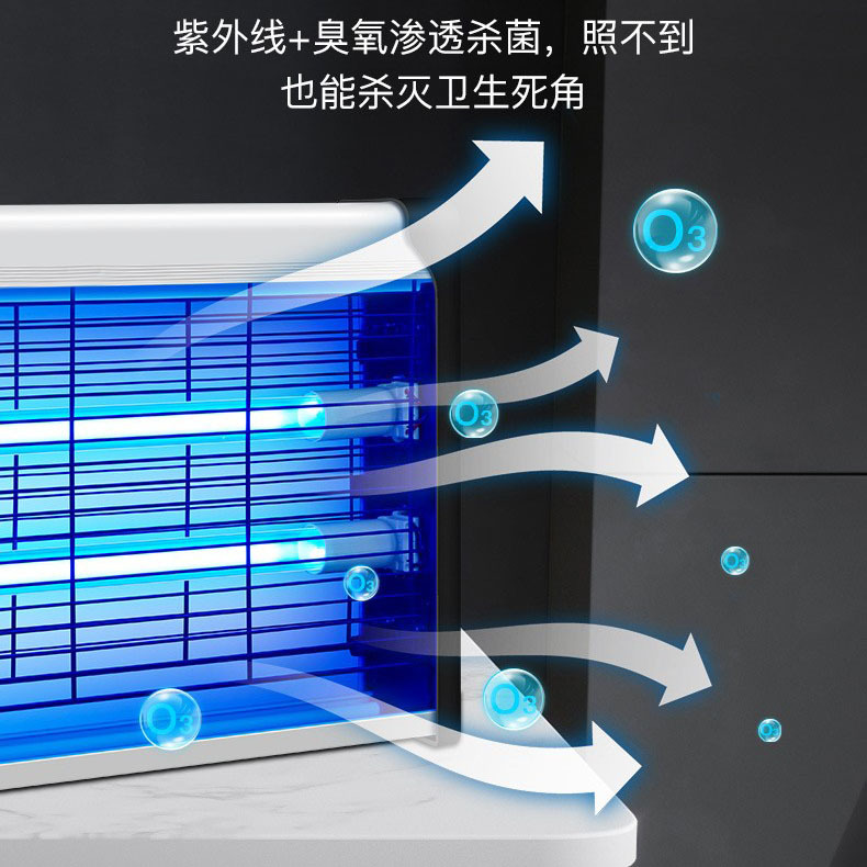 Cross-Border Indoor Germicidal Lamp Ozone Disinfection Lamp Household 40W Blue Light Kindergarten Wall-Mounted Ultraviolet Disinfection Lamp