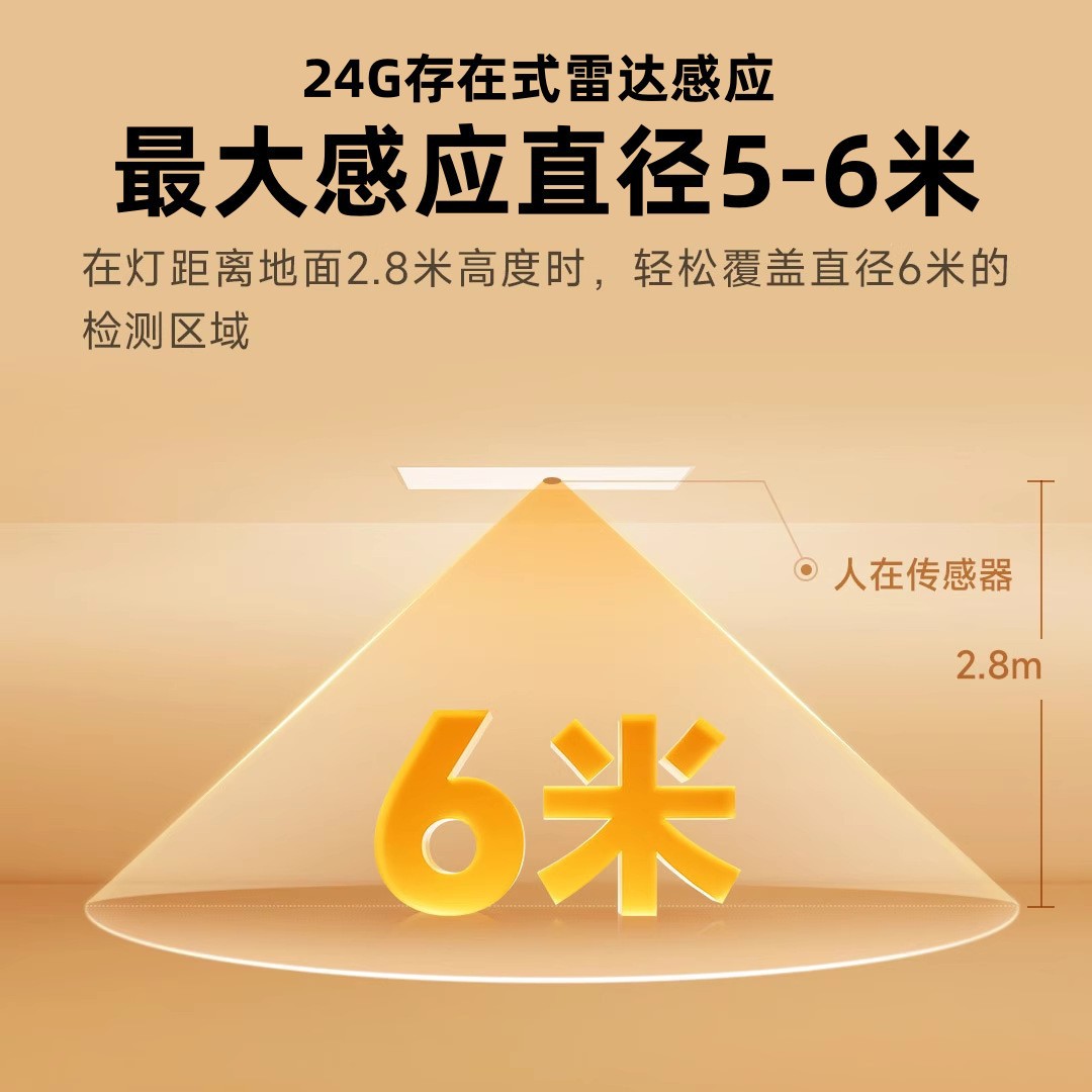 Integrated Ceiling 600X600 Flat Panel Light 30X60 Radar Human Body Sensing Corridor Panel Light Kitchen Toilet Light