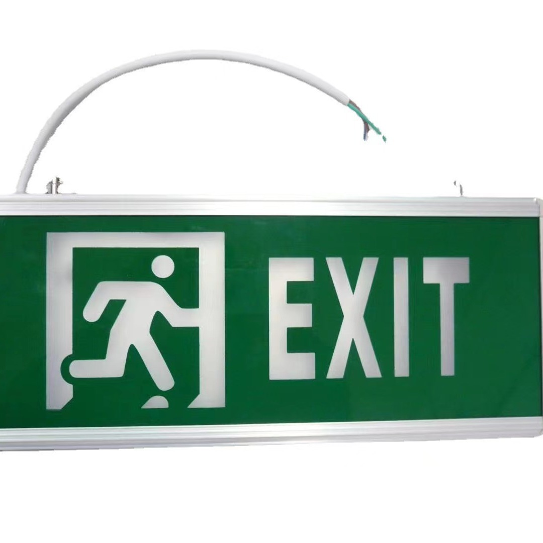 Factory Direct Sales Foreign Trade Export Export Four-Sided Aluminum Sign Light Evacuation Indicator Light Export Indicator Light