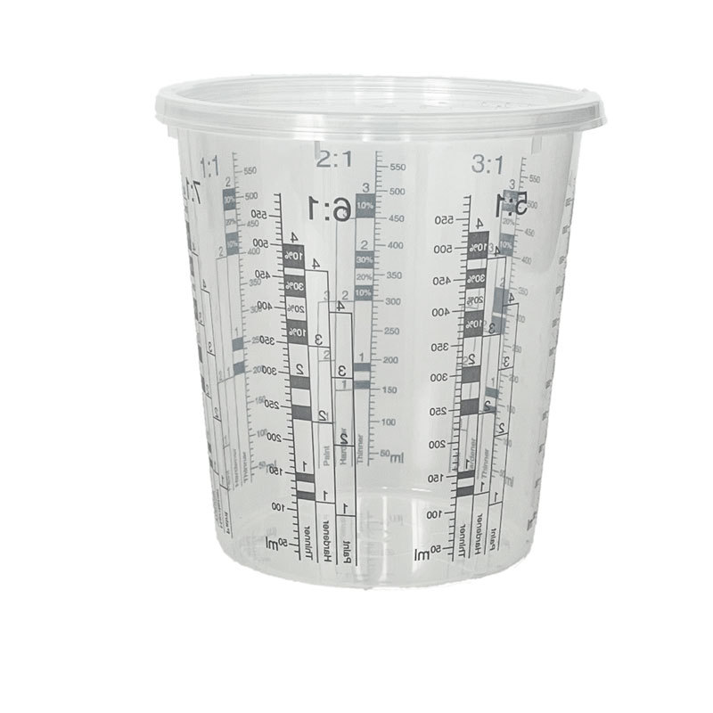 Disposable wash-free paint cup with scale color cup sealed with lid paint container large capacity measuring cup