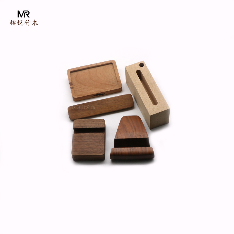 Solid Wood Base Desk Calendar Calendar Card Postcard Beech Walnut Base