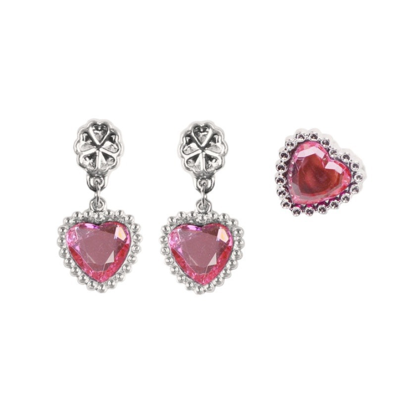 Frozen Elsa Princess Children's Accessories Plastic Earrings Ring Set Accessories Ear Clips Princess Style Ear Clip Type