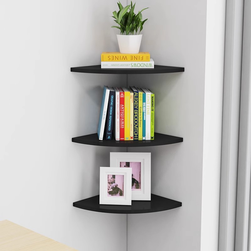 Corner Shelf for Wall Storage, Kitchen Wall Organizer, Wall Corner Triangular Shelf, No-Drill Corner Shelf