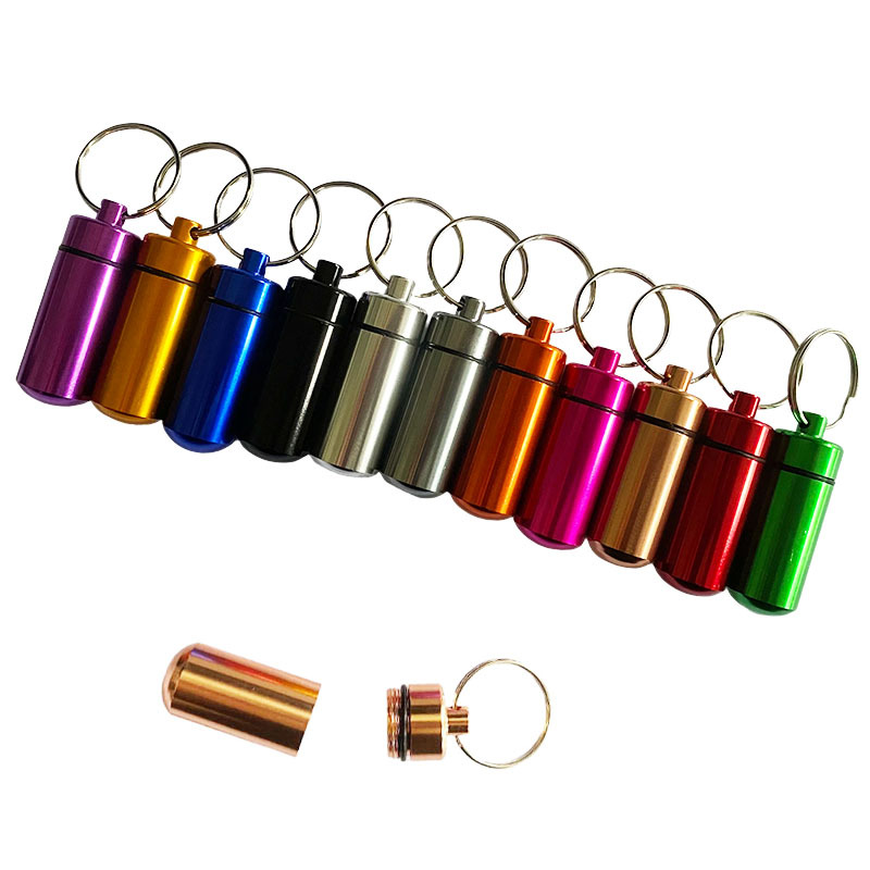 Мини алюминиевая коробка для медикаментов, водонепроницаемая, для хранения адаптера и наушников