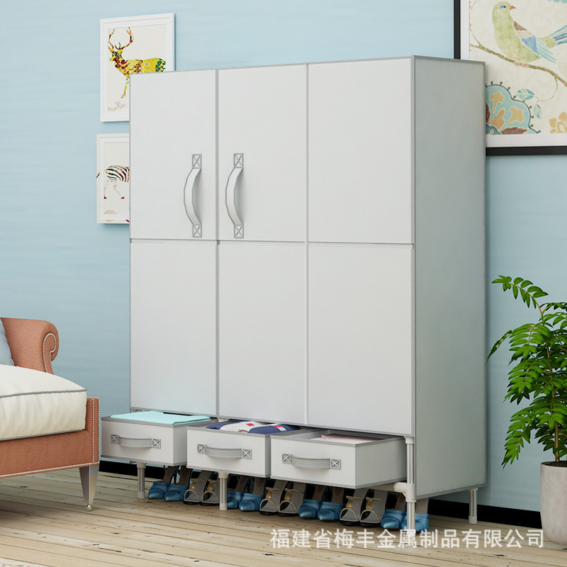 Оптовая продажа Дропшиппинг Дверной Простой тканевый шкаф для дома Вешалка для одежды Тканевый шкаф 112 см Доставка 3 коробки для хранения