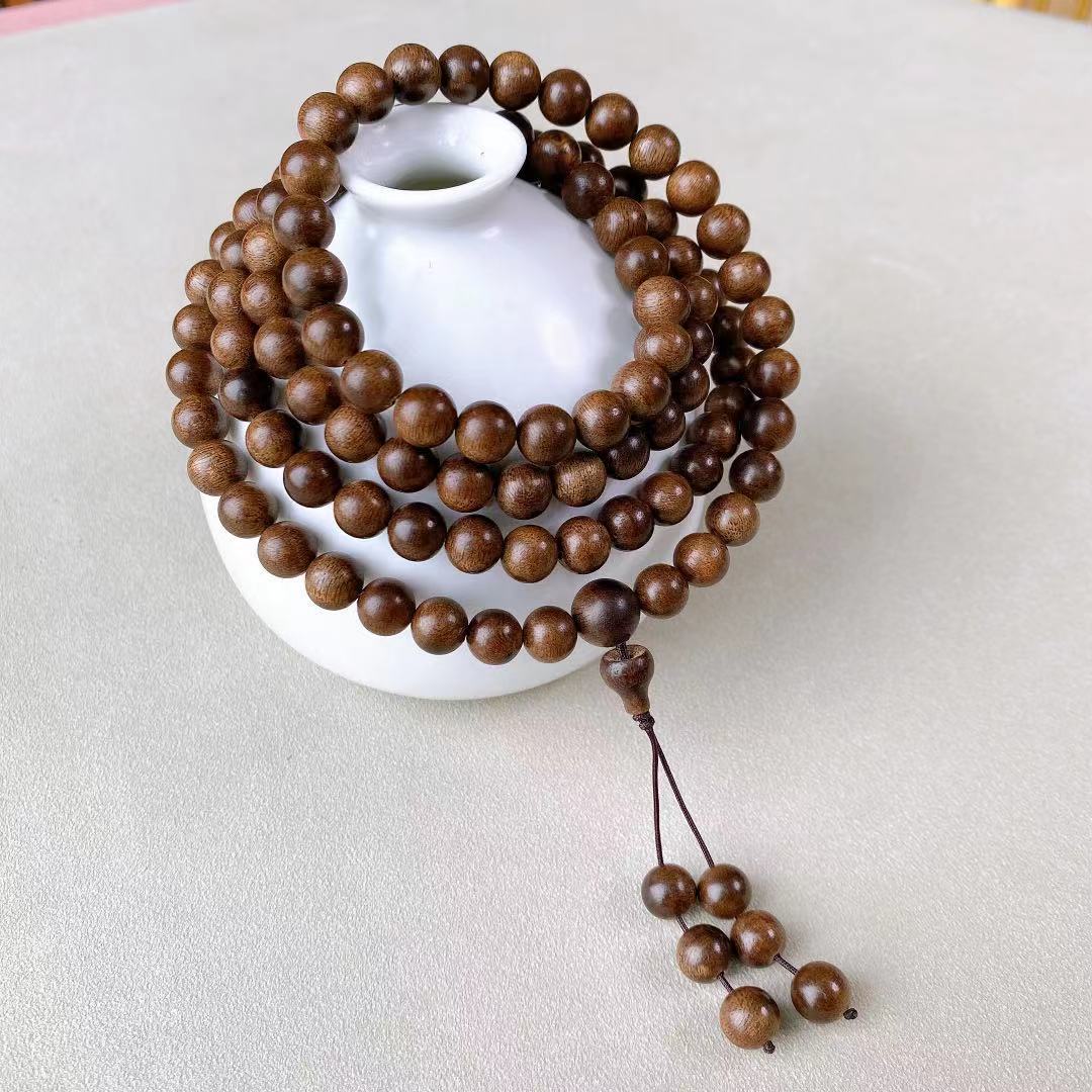 Kalimantan Aquilarius Scattered Beads Scattered Batch DIY Buddha Beads Wen Play Accessories Wooden Bracelet Old Material Round Beads