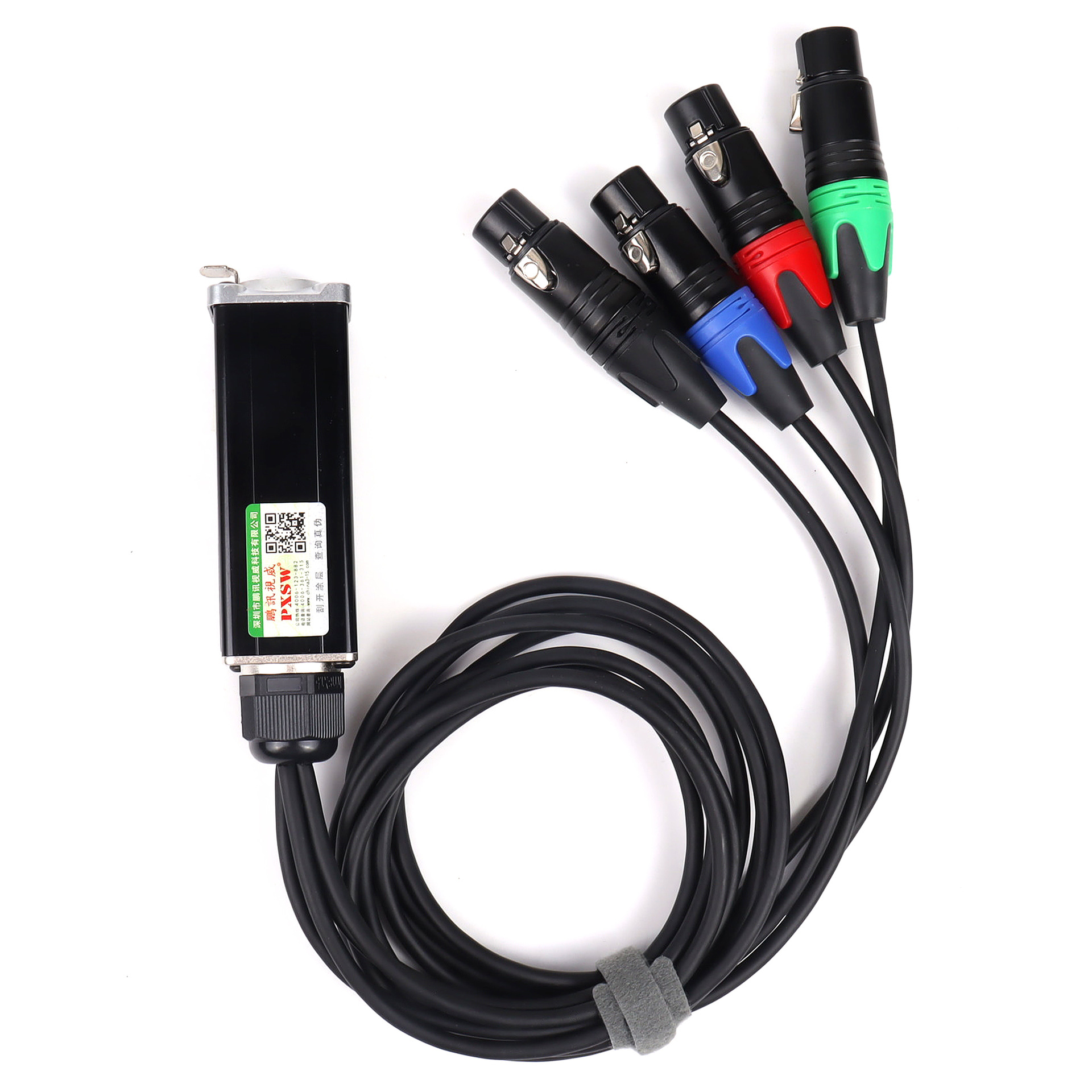 Mini 4-way 4-channel 3-pin multi-network snake receiver with Cat5/cat6 network snake receiver