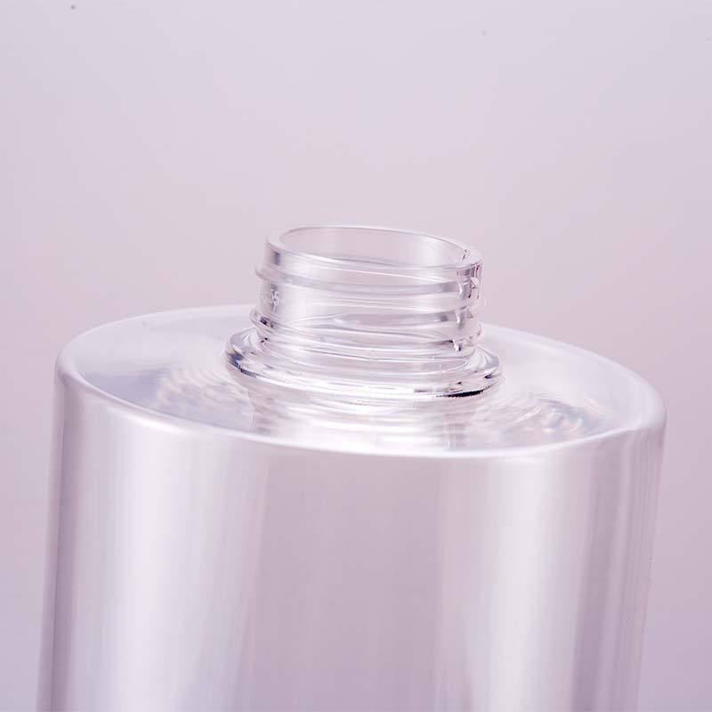 1000ml Transparent Flat Shoulder Cylinder Bottle Shampoo Conditioner Packaging Bottle Press Pump Lotion Bottle Factory Supply