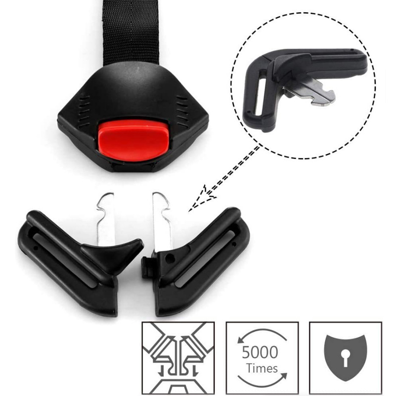 Car child safety seat belt five-point buckle accessories five-point connection with basket lock 