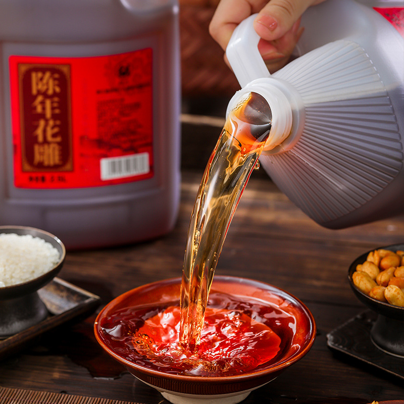 Zhejiang Huangjiu Factory Catering and Restaurant Use, Household Kitchen Use, Huadiao Wine, Aged Old Wine, 2.5L Barrel, Direct Wholesale Supply