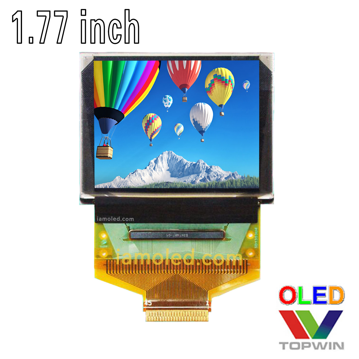 1.77-inch color extension cable oled LCD screen QG-6028GDEAF02 extension 45pin connector