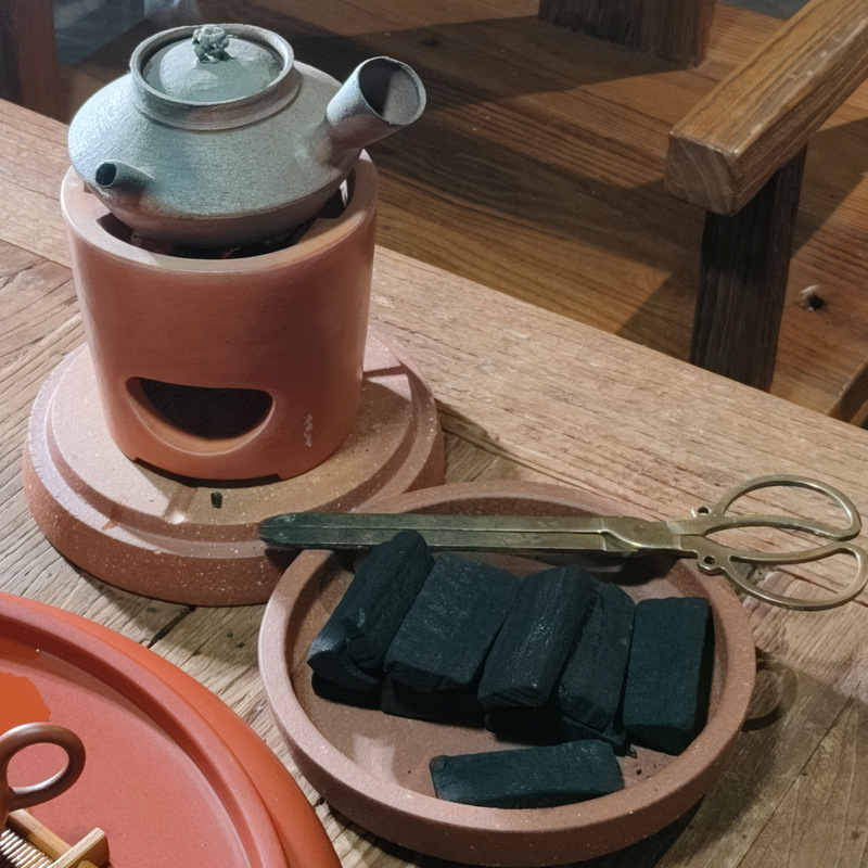 Gongfu Tea Boiling Charcoal Encircling Furnace for Boiling Tea Household Fast-burning Fruit Charcoal Tea Room Smokeless Carbon Block Charcoal Stove Selected Ephedra Charcoal