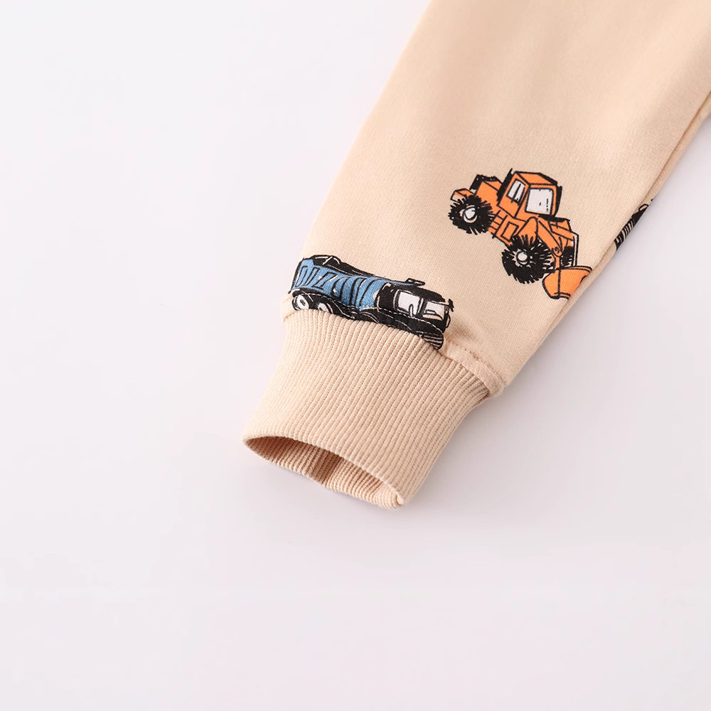 2025 Children's Autumn Long Sleeve Boys Cartoon Round Neck Sweatshirt New Casual Cotton Terry Children's Clothing Tops Wholesale