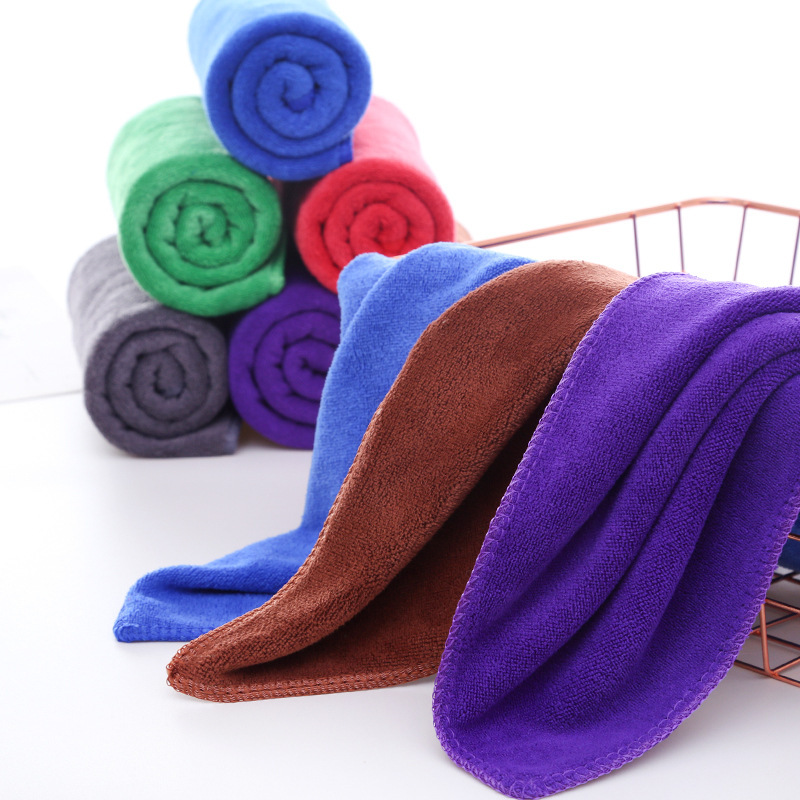 Factory wholesale 420g fine fiber 40*60 thick car wash towel beauty dry hair towel multifunctional car towel