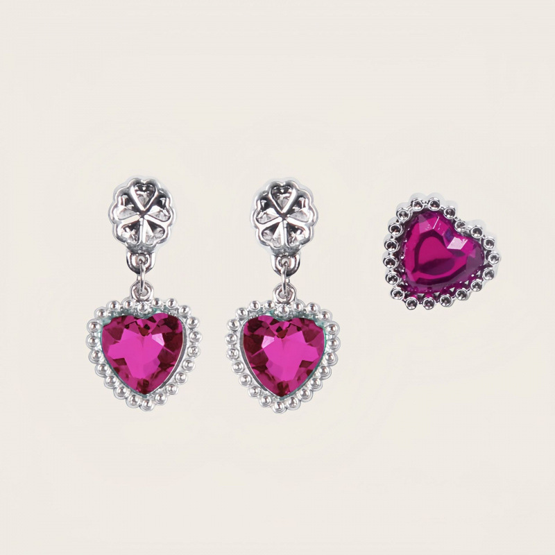 Frozen Elsa Princess Children's Accessories Plastic Earrings Ring Set Accessories Ear Clips Princess Style Ear Clip Type