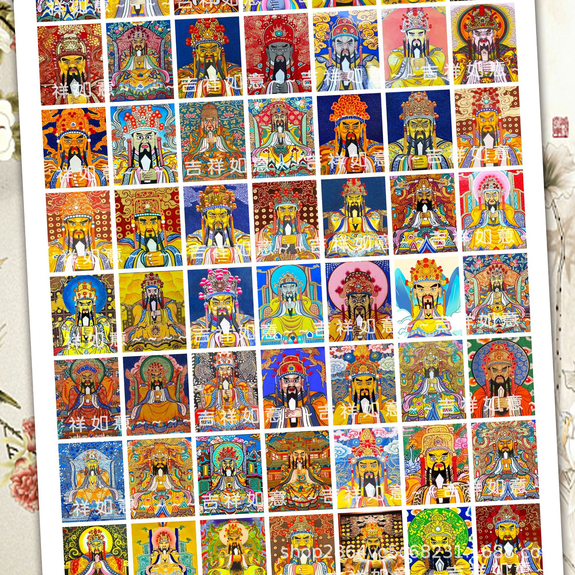 Тханка Хизанг Реплика национального стиля, индивидуальная работа Долгие Пять Листов, Желтый Богатства, Зеленая Тара, Непальский Хизанг Закилам