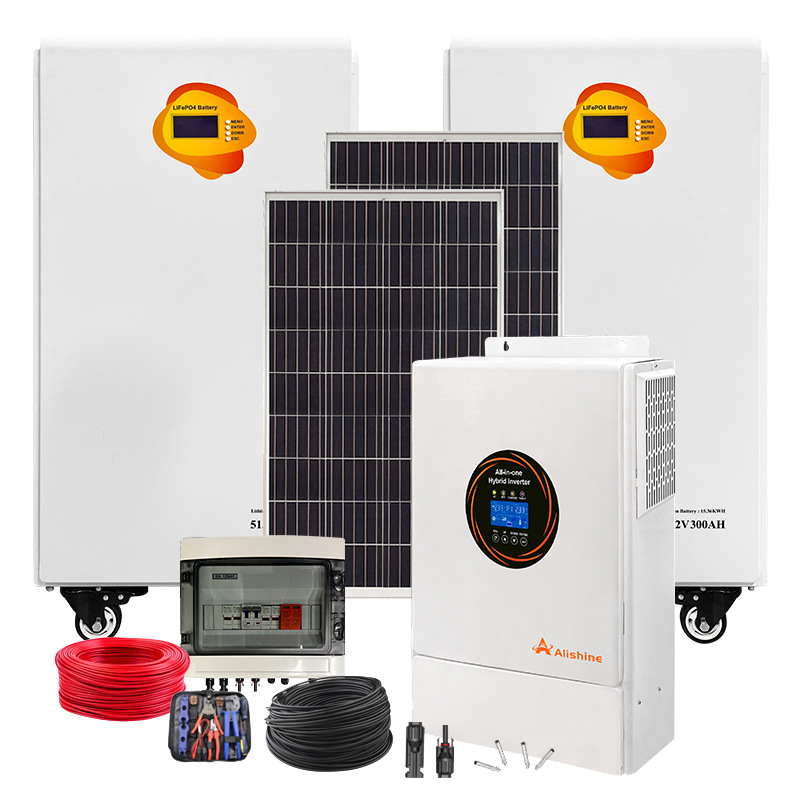 Cross-Border 220V Household Solar Power Storage Battery 20 Kwh Off-Grid Home Photovoltaic Energy Storage System Complete Set