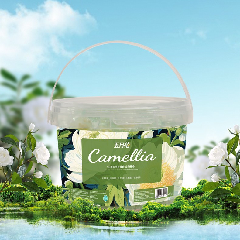 Mayflower [2 Large Buckets, 140 Capsules in Total] Camellia Fragrance Fragrance Decontamination Five-In-One Laundry Beads Other