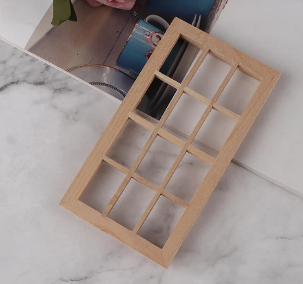 1/12 doll house furniture model mini window frame ornaments twelve Space Window model shooting miniature props