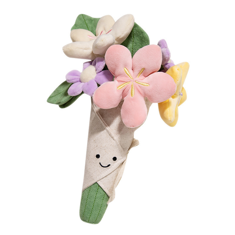 JC artificial flower plush doll bouquet graduation holding flowers birthday gift girls send girlfriend mother teacher