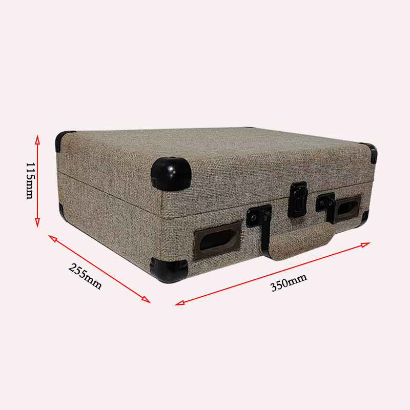 Customized Various Hardware Accessories, Portable Retro Vinyl Cd Player, Gramophone, Mdf and Leather Shell Box