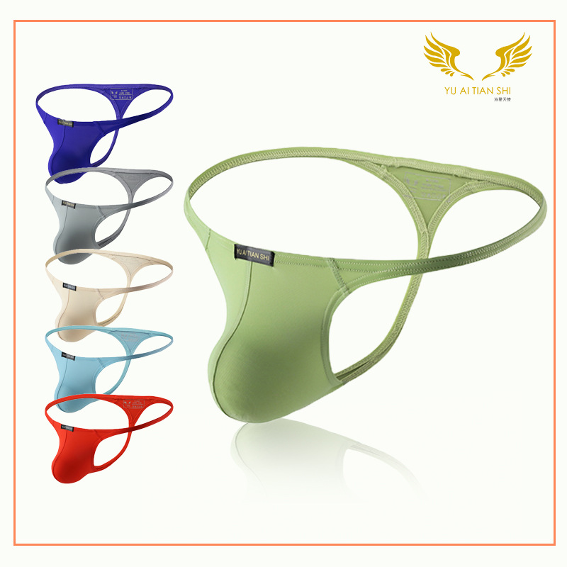 Прямые поставки мужского нижнего белья, нейлоновое, сексуальные низкие трусы T-штаны, большой размер