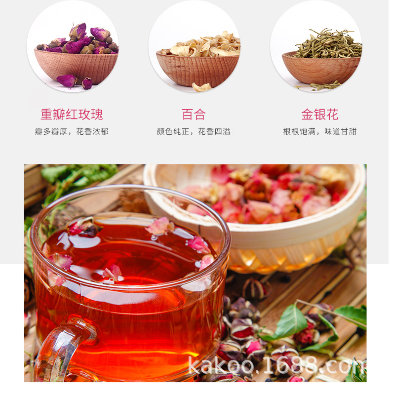 Kaigu eight treasures tea clear fire Liyan tangerine peel tea bag female flower tea wholesale