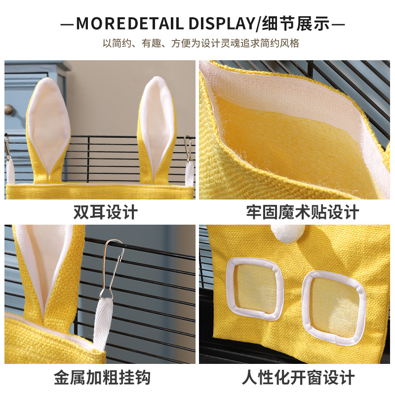 Cross-border hot sale New du laohan rabbit Dutch pig straw bag rabbit cage special rabbit nest bite-resistant scratch-resistant Hay bag