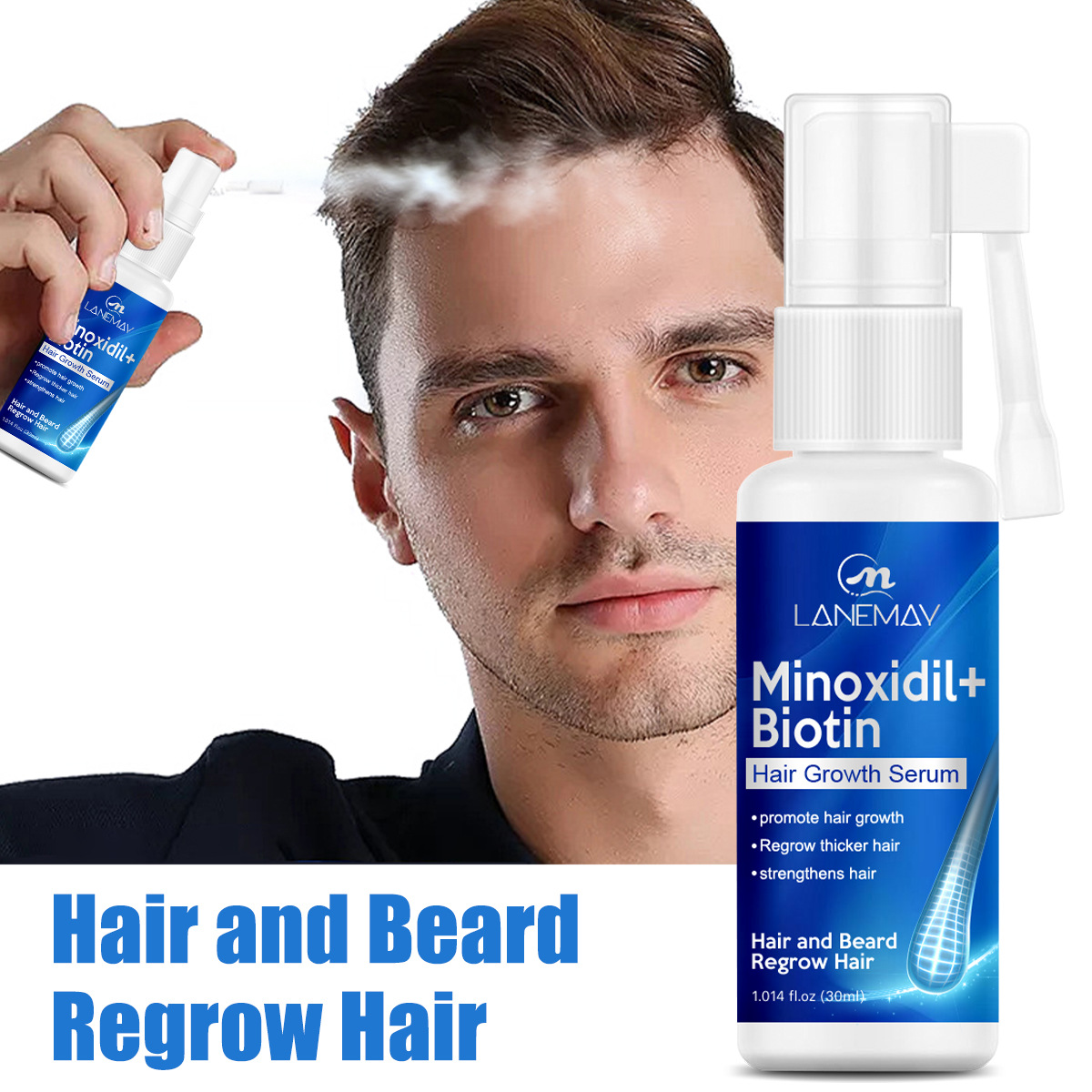 Кросс-бордерная жидкость для роста бороды, увлажняющая, уход за бородой