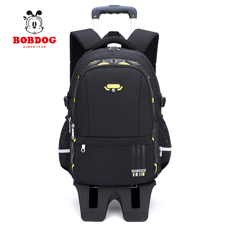 Babu Bean Children's Trolley Bag 8-12 Primary School Boys 2-3-6 Grade Burden Reduction Waterproof Stairs Climbing