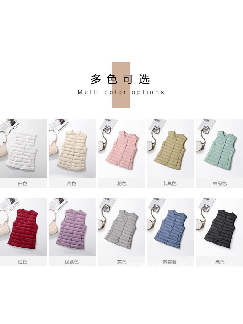 Новая легкая куртка для женщин, короткая модель зимы 2025, круглый вырез, утепленный жилет для пожилых и среднего возраста