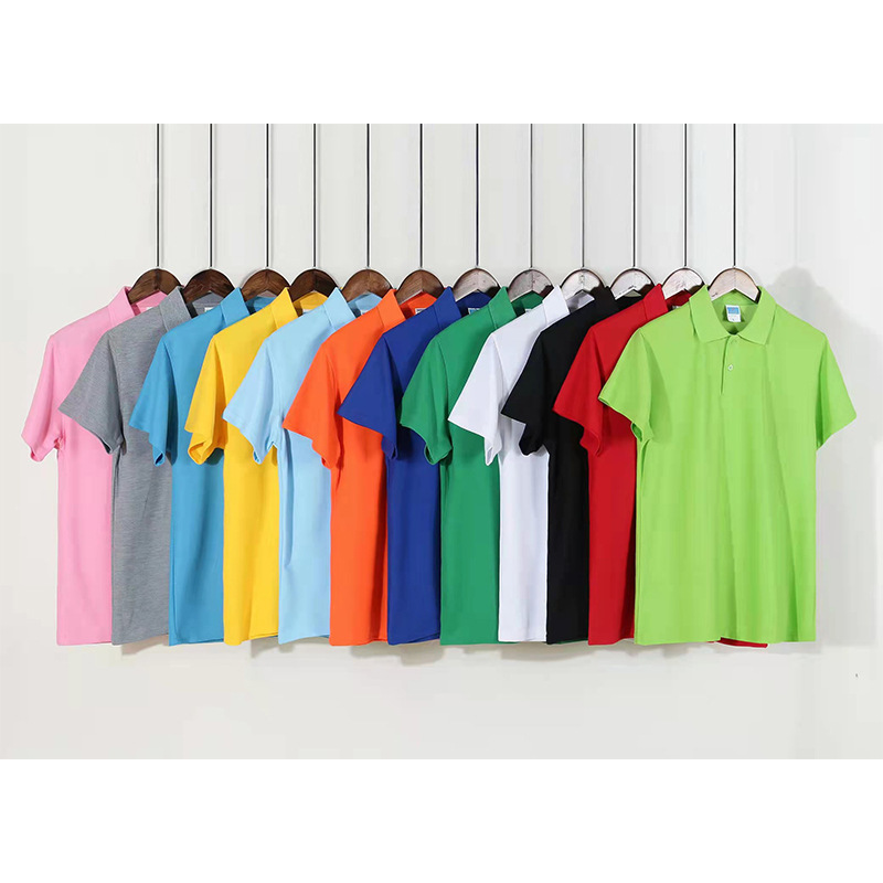 Men's and Women's Short-Sleeved T-Shirts, Pure Cotton Lapel Polo Work Clothes, Custom Printed Logo Cultural Shirts, Custom-Made Advertising Group Clothes
