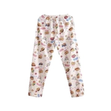 Cloud Cotton Cartoon Buzz Lightyear Short-Sleeve Pajama Pants for Spring and Autumn, Loose-Fitting Summer Air Conditioning Casual Pants Suitable for Outdoor Wear