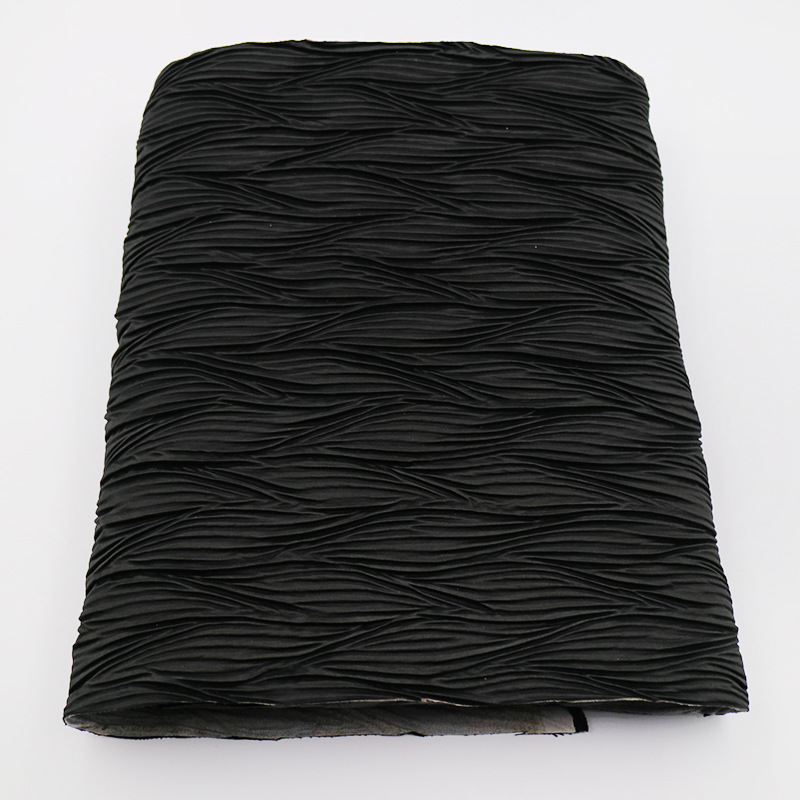 Customized Clothing Fabric Pleated Processing Handbags and Bags Pleated Fabric Zhizi 101 Square Pleated Leather Embossed Fabric