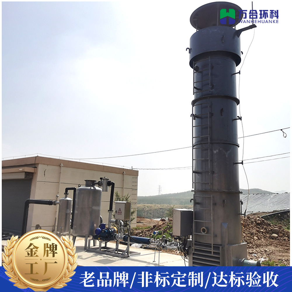 Landfill 300 cubic meters internal combustion type biogas torch treatment equipment engineering internal combustion type stainless steel torch