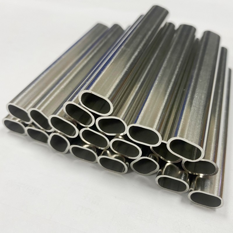 Foshan 316 Brushed Stainless Steel Flat Oval Tube 304 Oval Tube Polished 201 Special-Shaped Tube Triangular Tube Arched Tube Factory
