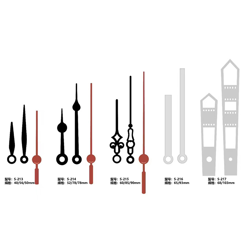 Manufacturer's Supply Clock Accessories Wall Clock Alarm Clock Pointer Clock Needle Plastic Luminous Clock Needle Set