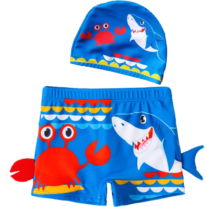 New children's swimming trunks small and medium-sized children's swimming trunks hot spring beach cartoon printing children's swimwear suit wholesale