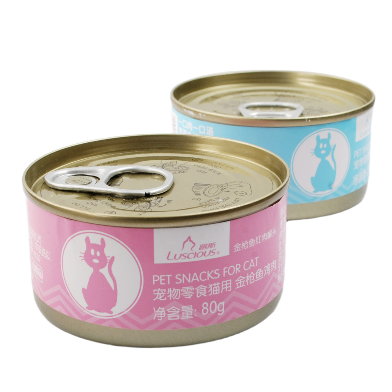 in stock Li fa Lu si canned cat 80g cat wet food cat snacks tuna chicken shrimp red meat canned nutrition