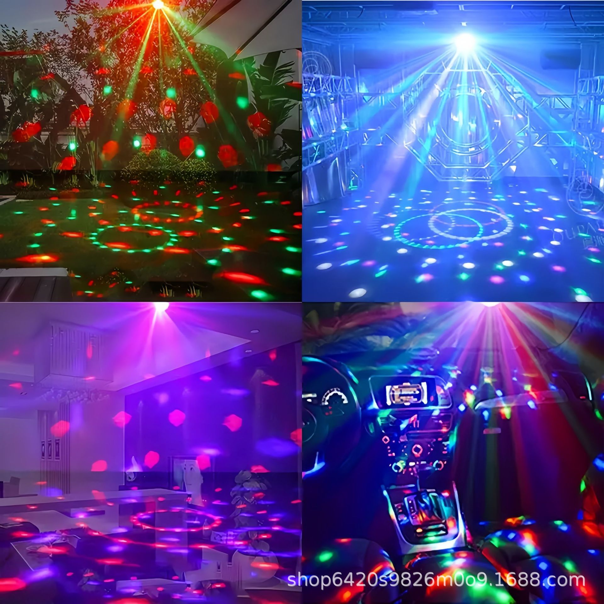 Cross-Border Popular Colorful Mini Rotating Light Led Crystal Small Magic Ball Voice-Controlled Light Home Bar Ktv Flash Dj Light