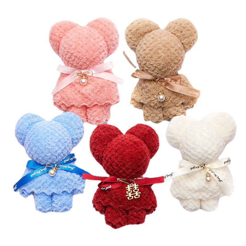 30*30 pineapple bear towel hand gift birthday wedding gift shop graduation holiday printing logo