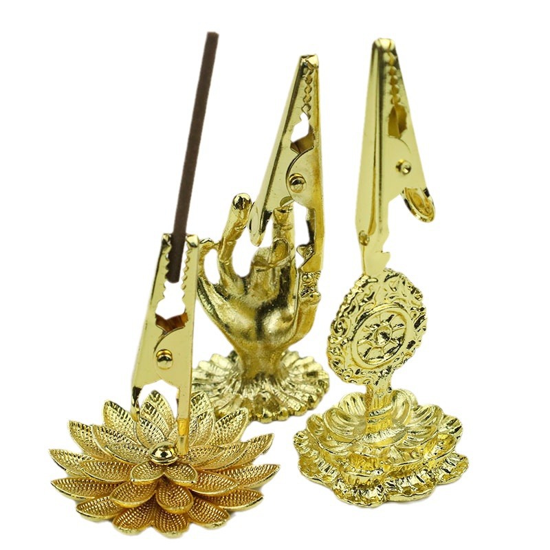 Creative lotus bergamot incense clip thread incense sandalwood household incense incense incense burner incense metal accessories manufacturers wholesale