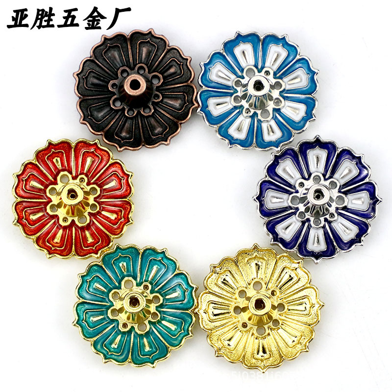 Yasheng alloy lotus incense insert single-layer lotus porous incense insert stove point incense plate incense holder can be matched with gourd incense insert
