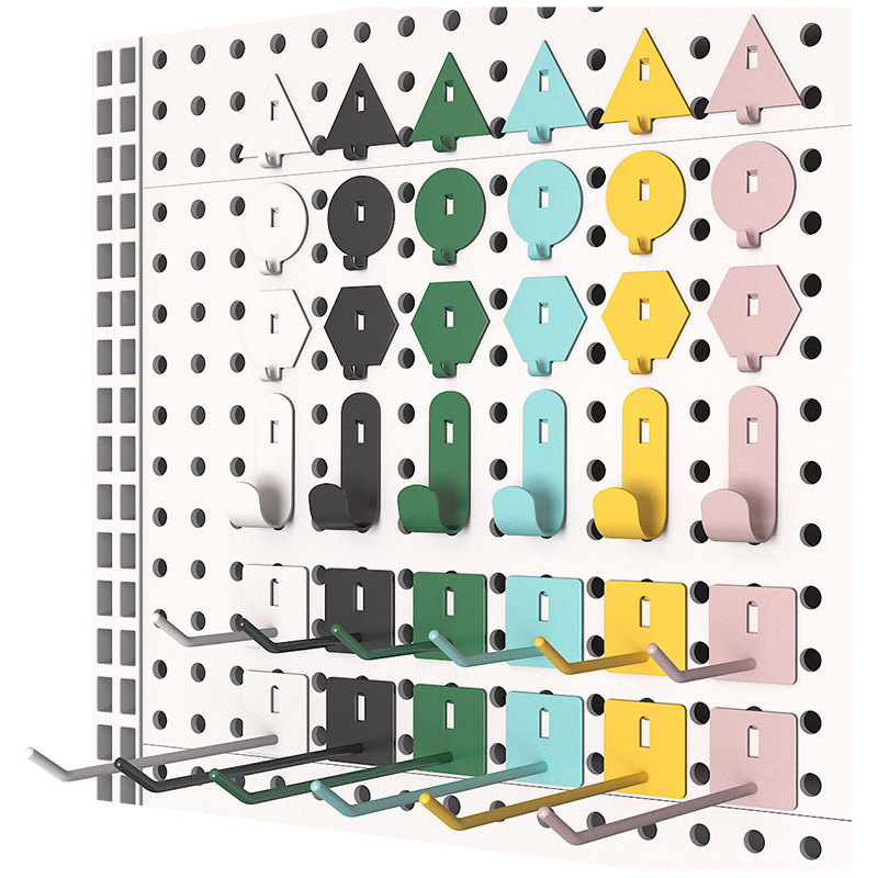 Round hole hole plate accessories hook shelf storage basket universal hole spacing storage rack can be magnetic absorption Daquan special 6mm