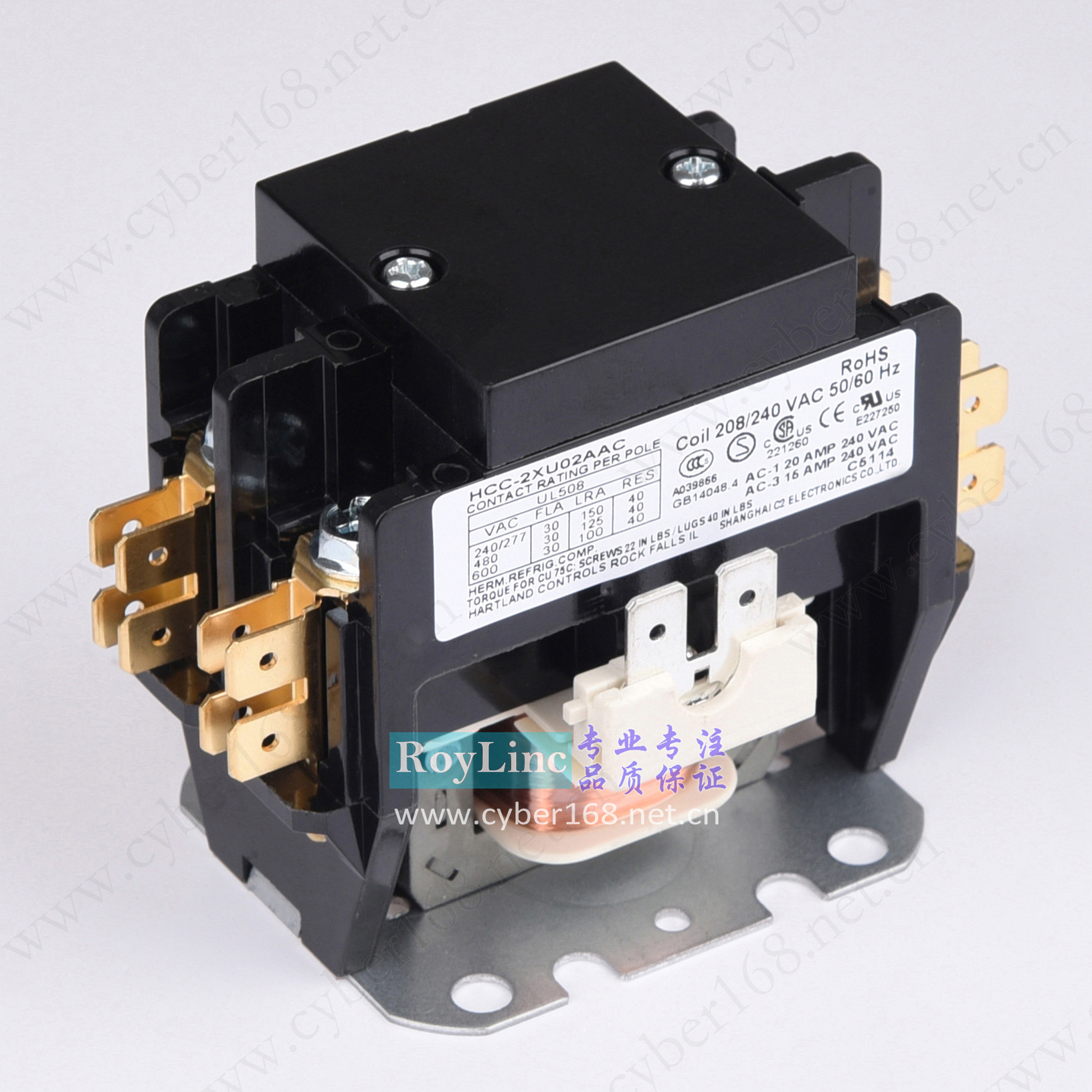 208V-240V 30A HCC-2XU02AAC BipolAr Two Pole Air Conditioning HeAt Pump Ice MAker Ac ContActor