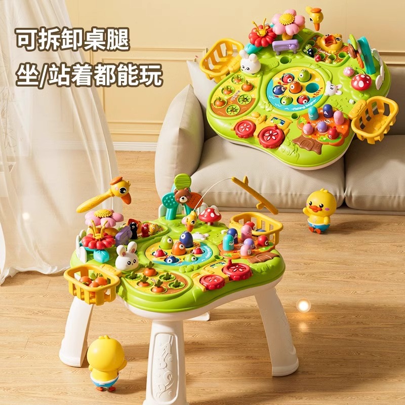 Early Education Game Table Children's Multifunctional Educational Baby Learning Baby Toy Table 6 Months 2 Boys 1-3 Years Old