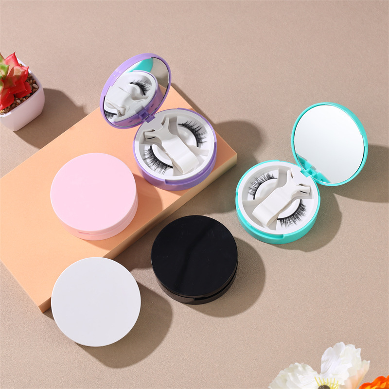 Популярная круглая магнитная коробка для ресниц, коробка для хранения накладных ресниц без клея